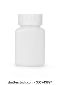 White Medical Container On White Background