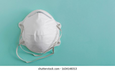 White medical mask isolated. Face mask protection against pollution, virus, flu and coronavirus. Health care and surgical concept.