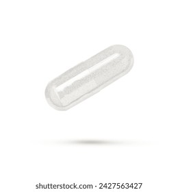 White medicine capsule pill flying in the air isolated on white background. - Powered by Shutterstock