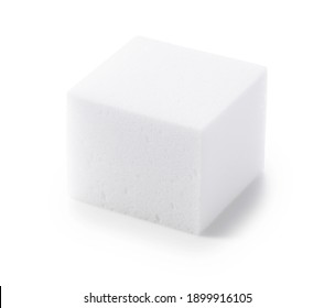 White Melamine Sponge On A White Background