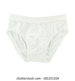 White Men's Briefs Isolated On A White Background