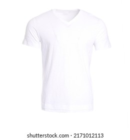 White men's t-shirts mockup. Design template.mockup