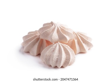 White  Meringue Isolated On White Background 