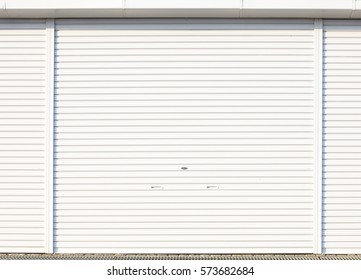 White Metal Door Shutter Background And Texture