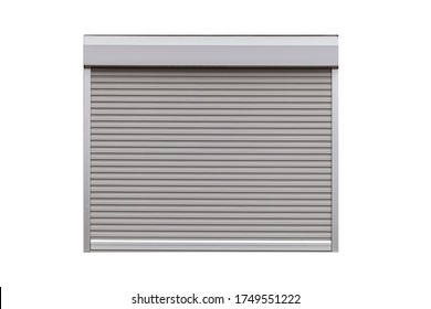 White Metal Roller Door Shutter Isolated Stock Photo (Edit Now) 1773722612