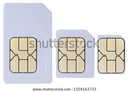 White Mini Sim Card White Micro Stock Photo Edit Now 1104163733