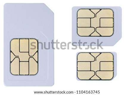 White Mini Sim Card White Micro Stock Photo Edit Now 1104163745