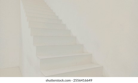 White minimalist stairs with white wall - Powered by Shutterstock