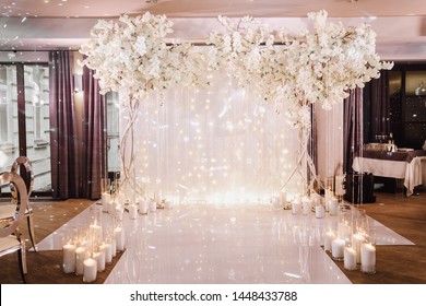 White Modern Glamorous Wedding Ceremony Decoration 