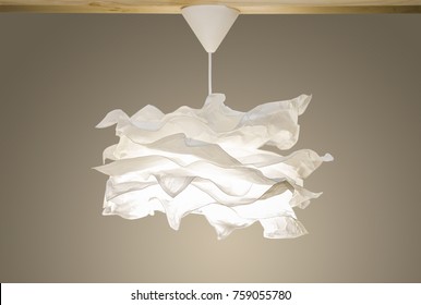 White Modern Pendant Light Paper Chandelier Stock Photo Edit Now 759055780