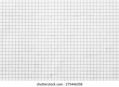 White Mosaic Tiles abstract background and texture 