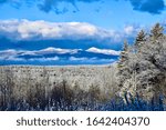 White Mountains seen from Lovell, Maine