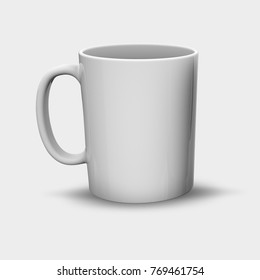 White Mug With White Background