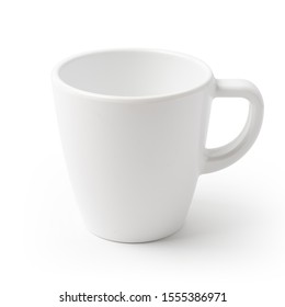 white mug isolated on background