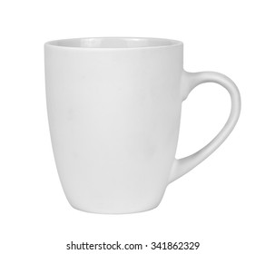 White mug isolated on white background - Shutterstock ID 341862329