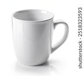 white mug isolated on transparent background