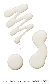 White Nail Polish Spills On White Background