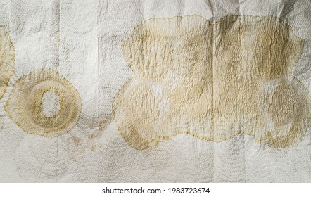 White Napkin With Coffee Stain