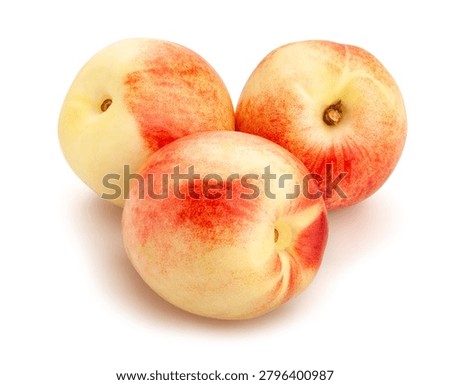 white nectarine path isolated on white