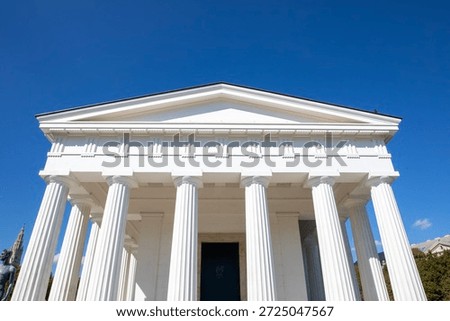 White Neo classical Temple Facade 