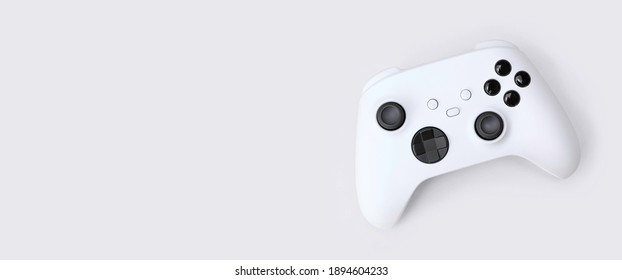 White Next Gen Game Controller Isolated