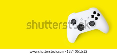 White Next Gen game controller isolated