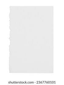 White note paper isolated on white background