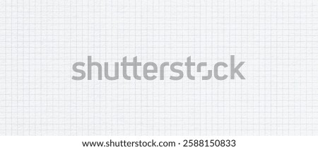 White notebook sheet with blue grid banner