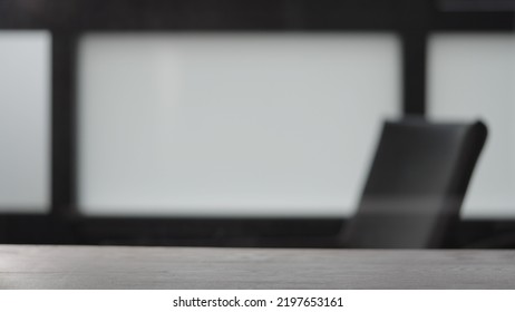 White Oak Table Background With Copy Space