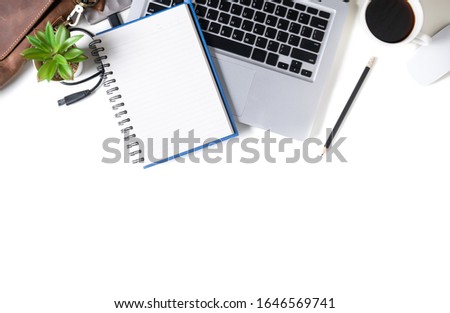 Similar – Image, Stock Photo Desktop office mix on a wooden table