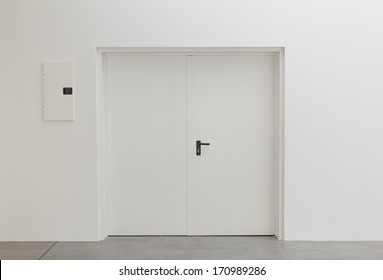 White Office Door With Office, Construction And Architecture