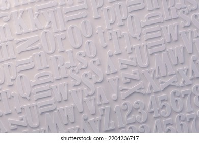 white on white alphabet letters background  - Shutterstock ID 2204236717