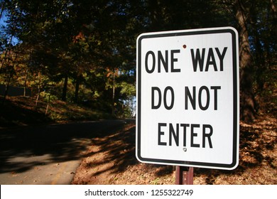 White One Way Do Not Enter Stock Photo 1255322749 | Shutterstock