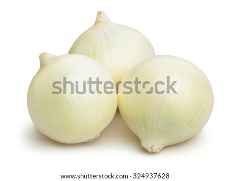white onions isolated
