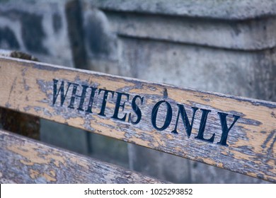 White Only Bench In Cape Town