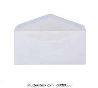 White Open Envelope Isolated On White Background