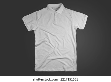 White opened polo shirt mockup
