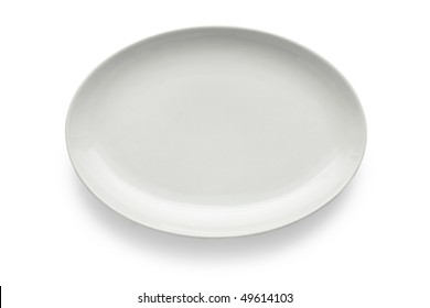 White Oval Plate