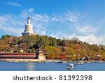 White pagoda of Beihai park, beijing, China, where people can go for relaxation