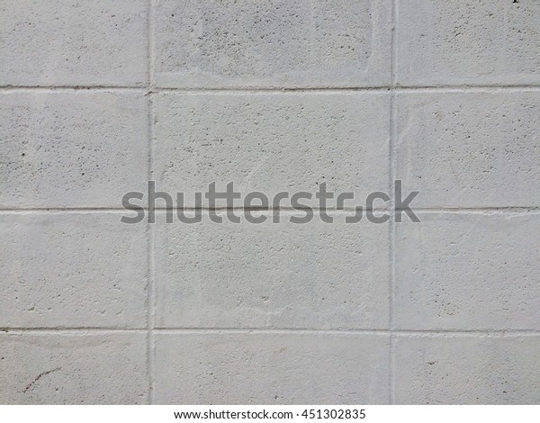 White Paint Concrete Block Wall Texture Stock Photo Edit