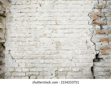 white painted brick wall texture urban background - Shutterstock ID 2154253751