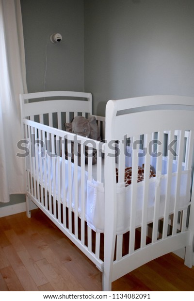 White Painted Crib Nursery Ready Newborn Stock Photo Edit Now