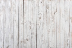 White Painted Old Wooden Background