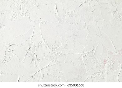 White painted texture with brush and palette knife strokes for interesting and modern backgrounds. Suitable for web design and wallpapers. - Shutterstock ID 635001668