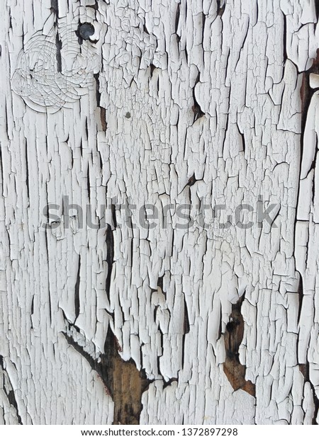 White Painted Trim Old Barn Door Royalty Free Stock Image