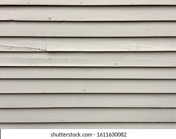 White Painted Wooden House Siding