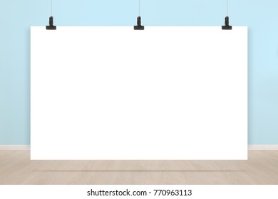 White panel hanging