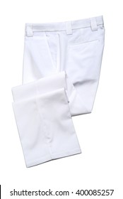 White Pants, Trousers On White Background