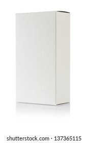 A White Paper Box Isolated