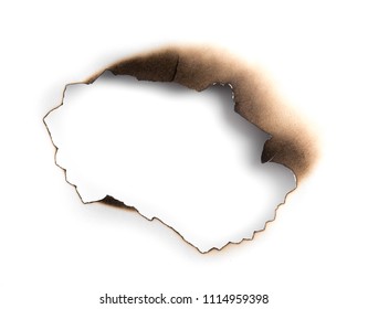 White Paper Burn Hole Shadow On Stock Photo 1114959398 | Shutterstock